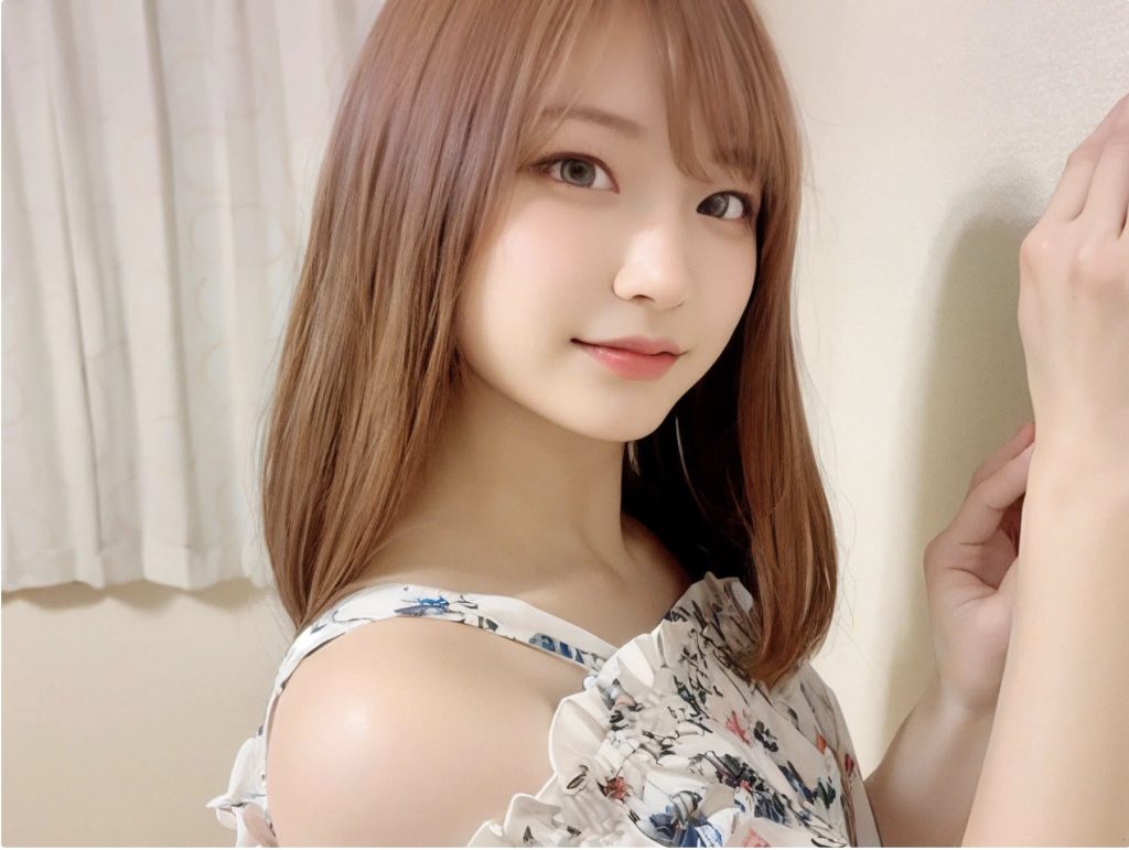     未完成感のある女性が配信画面に映るリアル系ライブシーン　KANAyyx